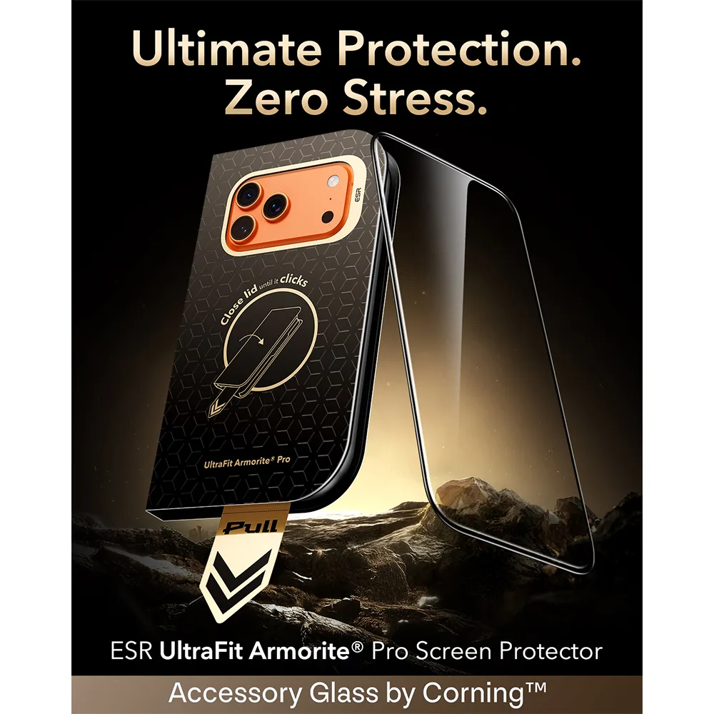 ESR รุ่น UltraFit Armorite® Pro Screen Protector - ฟิล์มกระจก iPhone 18 Pro Max 2 ESR รุ่น UltraFit Armorite® Pro Screen Protector - ฟิล์มกระจก iPhone 18 Pro Max - Image 2
