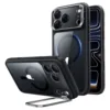 ESR รุ่น Classic Hybrid Stash Stand (Camera Control) - เคส iPhone 18 Pro Max / 17 Pro Max - สี Clear Black