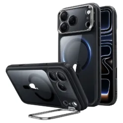 ESR รุ่น Classic Hybrid Stash Stand (Camera Control) - เคส iPhone 18 Pro Max / 17 Pro Max - สี Clear Black