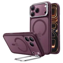 ESR รุ่น Classic Hybrid Stash Stand (Camera Control) - เคส iPhone 18 Pro Max / 17 Pro Max - สี Frosted Deep Burgundy
