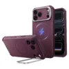 ESR รุ่น Cyber Tough Stash Stand (Camera Control) - เคส iPhone 18 Pro / 17 Pro - สี Deep Burgundy 18 ESR รุ่น Cyber Tough Stash Stand (Camera Control) - เคส iPhone 18 Pro / 17 Pro - สี Deep Burgundy
