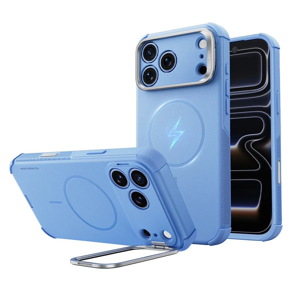 ESR รุ่น Cyber Tough Stash Stand (Camera Control) - เคส iPhone 18 Pro Max / 17 Pro Max - สี Light Blue 1 ESR รุ่น Cyber Tough Stash Stand (Camera Control) - เคส iPhone 18 Pro Max / 17 Pro Max - สี Light Blue