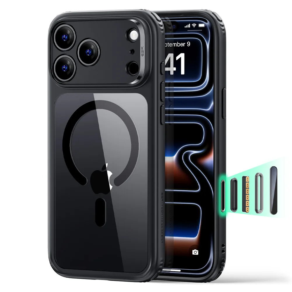 ESR รุ่น Classic Hybrid (Camera Control) - เคส iPhone 18 Pro / 17 Pro - สี Clear Black 1 ESR รุ่น Classic Hybrid (Camera Control) - เคส iPhone 18 Pro / 17 Pro - สี Clear Black