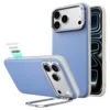 ESR รุ่น Leather Stash Stand (Camera Control) - เคส iPhone 18 Pro Max / 17 Pro Max - สี Light Blue
