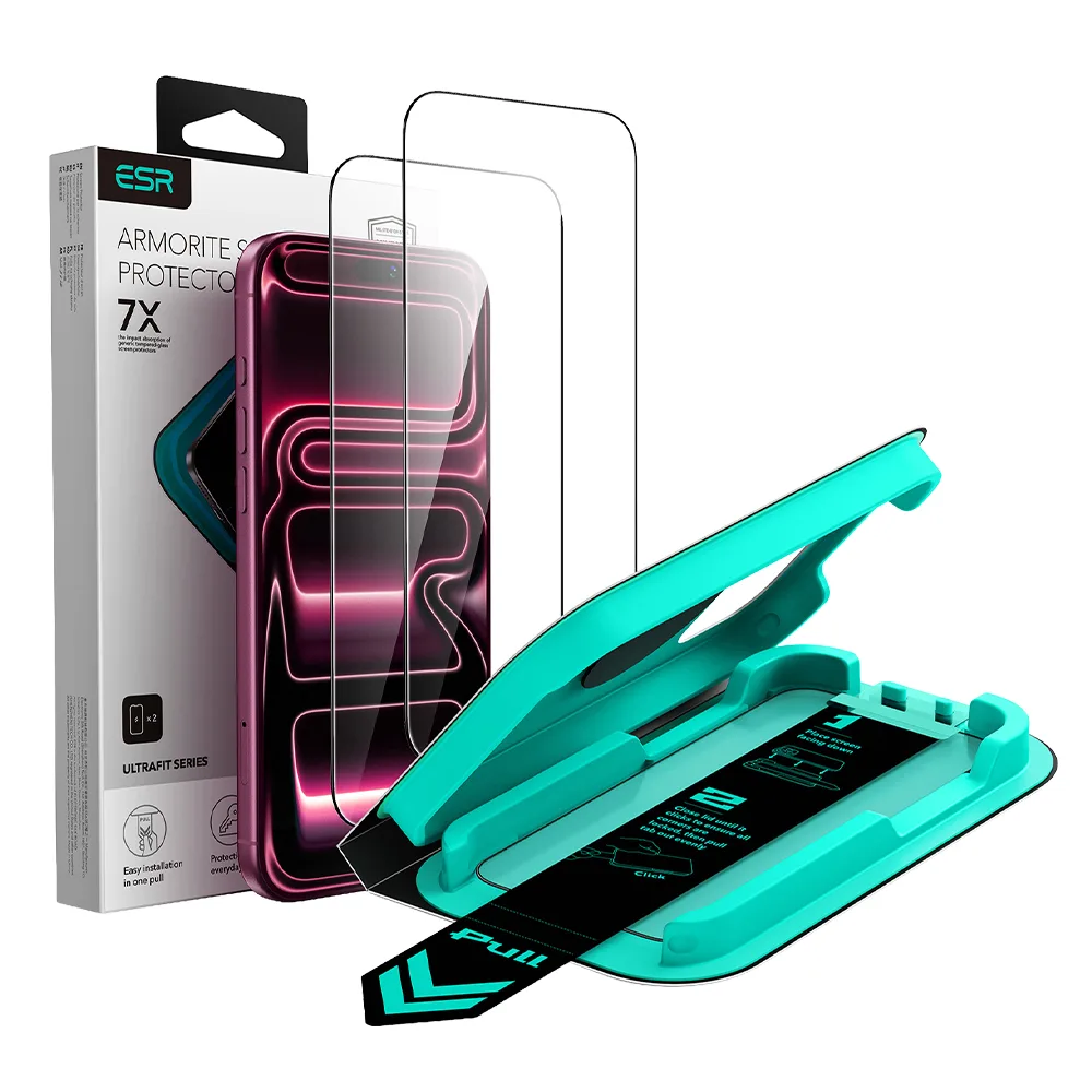 ESR รุ่น UltraFit Armorite® Screen Protector - ฟิล์มกระจก iPhone 18 Pro (แพ็ค 2 ชิ้น) 1 ESR รุ่น UltraFit Armorite® Screen Protector - ฟิล์มกระจก iPhone 18 Pro (แพ็ค 2 ชิ้น)
