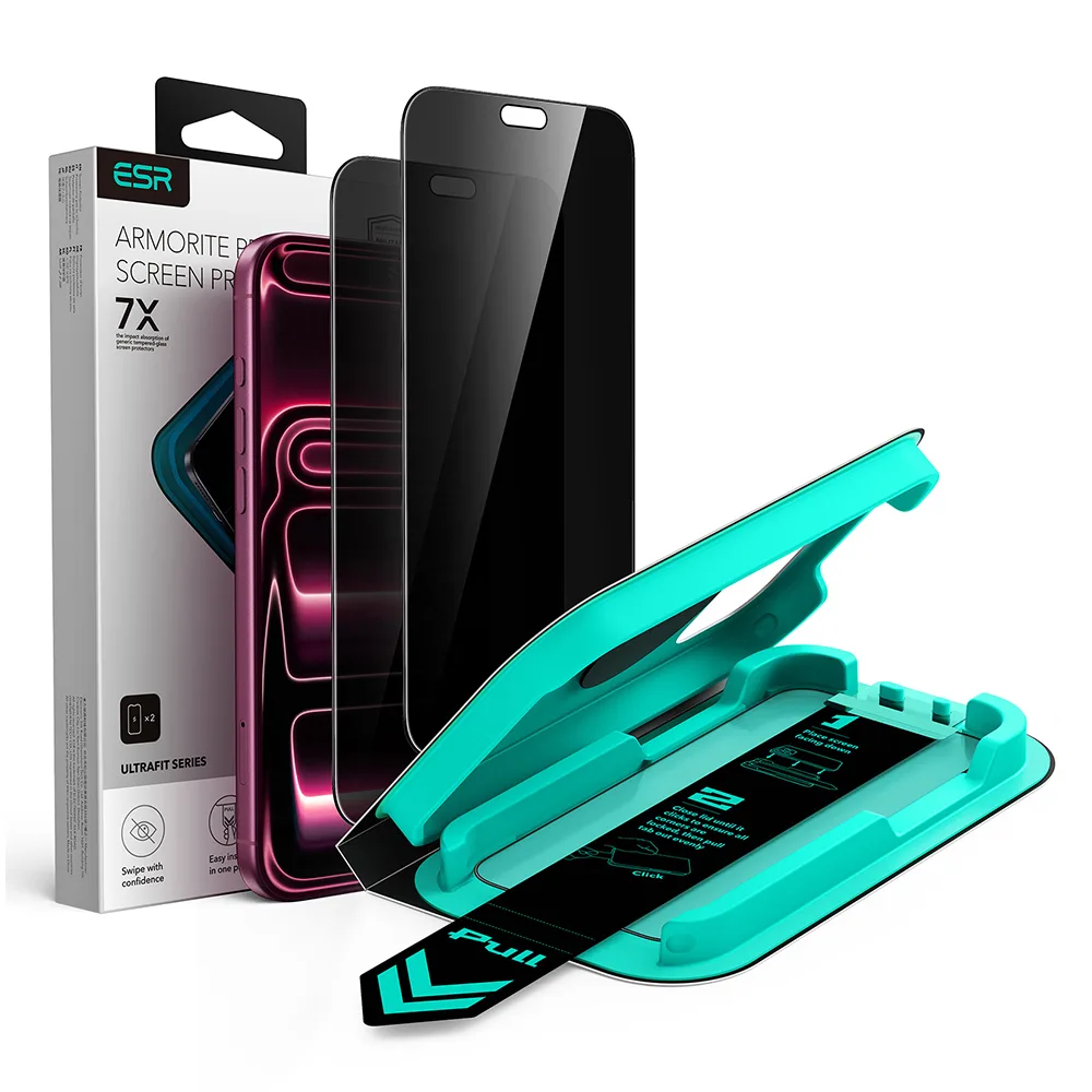 ESR รุ่น UltraFit Armorite® Screen Protector (Privacy) - ฟิล์มกระจก iPhone 18 Pro (แพ็ค 2 ชิ้น) 1 ESR รุ่น UltraFit Armorite® Screen Protector (Privacy) - ฟิล์มกระจก iPhone 18 Pro (แพ็ค 2 ชิ้น)