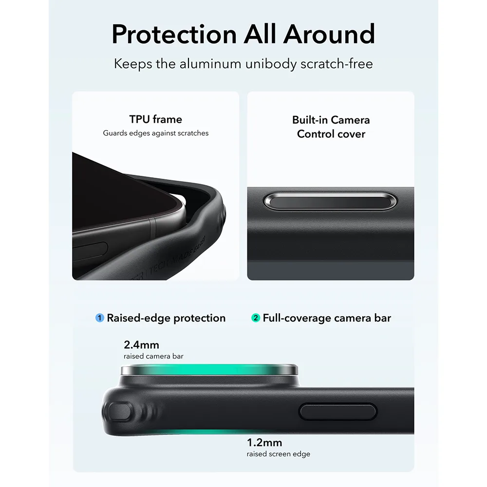 ESR รุ่น Classic Hybrid Stash Stand (Camera Control) - เคส iPhone 18 Pro / 17 Pro - สี Frosted Black 3 ESR รุ่น Classic Hybrid Stash Stand (Camera Control) - เคส iPhone 18 Pro / 17 Pro - สี Frosted Black - Image 3