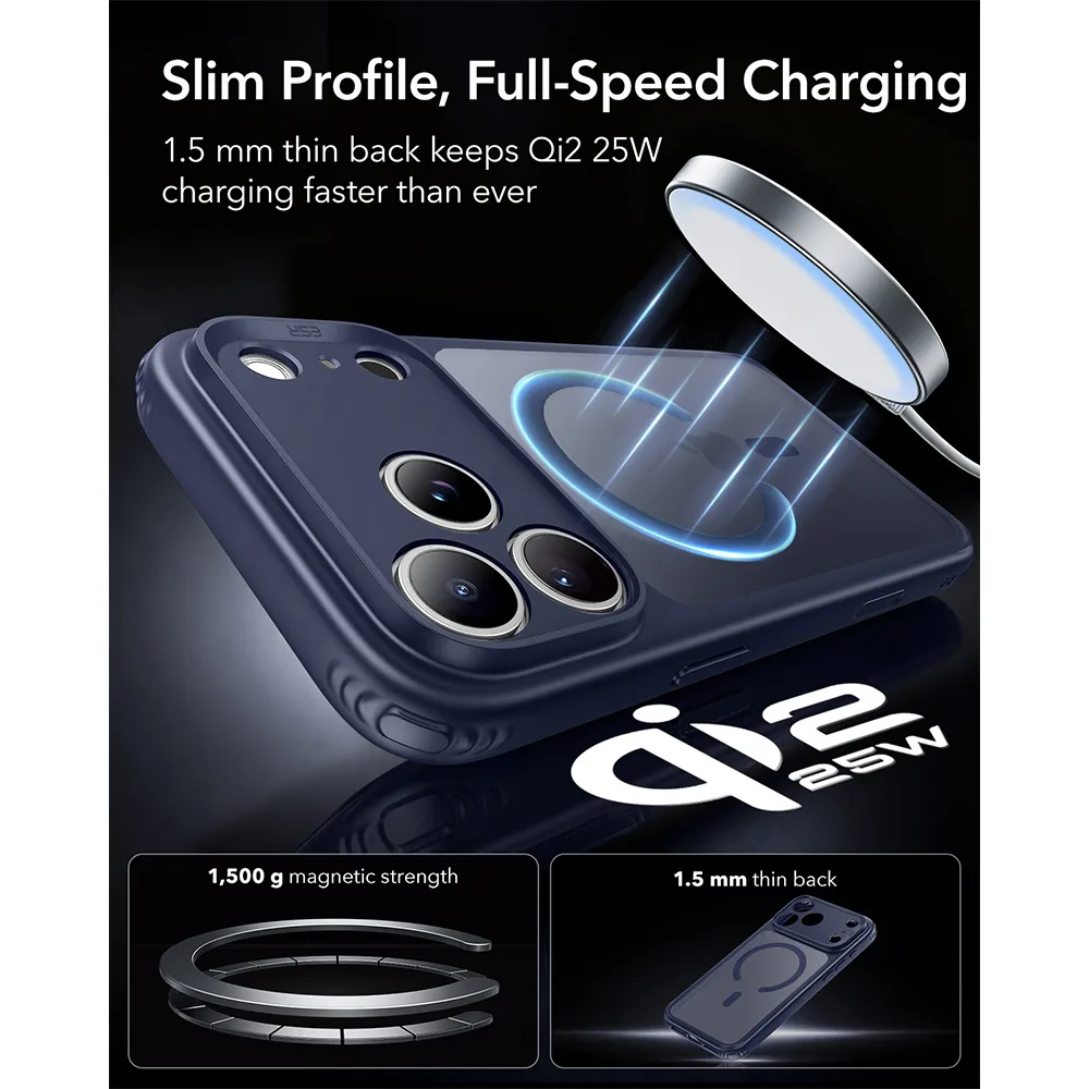 ESR รุ่น Classic Hybrid (Camera Control) - เคส iPhone 18 Pro / 17 Pro - สี Frosted Blue 5 ESR รุ่น Classic Hybrid (Camera Control) - เคส iPhone 18 Pro / 17 Pro - สี Frosted Blue - Image 5