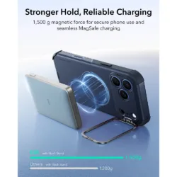 ESR รุ่น Cyber Tough Stash Stand (Camera Control) - เคส iPhone 18 Pro / 17 Pro - สี Navy Blue 14 ESR รุ่น Cyber Tough Stash Stand (Camera Control) - เคส iPhone 18 Pro / 17 Pro - สี Navy Blue
