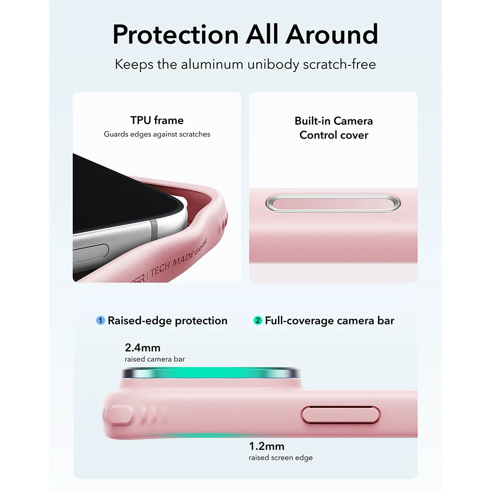 ESR รุ่น Classic Hybrid Stash Stand (Camera Control) - เคส iPhone 18 Pro / 17 Pro - สี Frosted Bubblegum Pink 3 ESR รุ่น Classic Hybrid Stash Stand (Camera Control) - เคส iPhone 18 Pro / 17 Pro - สี Frosted Bubblegum Pink - Image 3