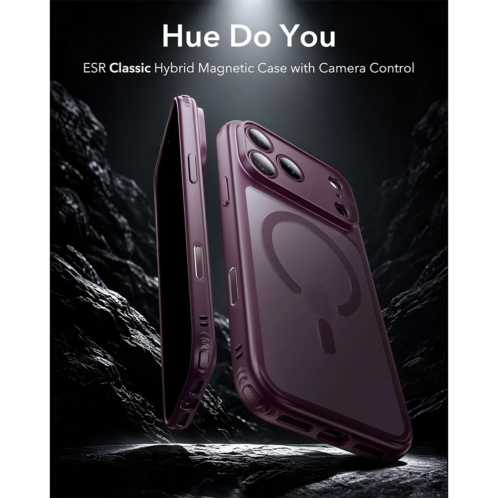 ESR รุ่น Classic Hybrid (Camera Control) - เคส iPhone 18 Pro / 17 Pro - สี Frosted Deep Burgundy 2 ESR รุ่น Classic Hybrid (Camera Control) - เคส iPhone 18 Pro / 17 Pro - สี Frosted Deep Burgundy - Image 2