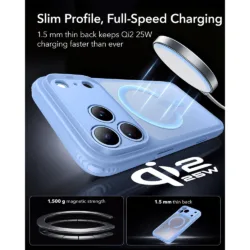 ESR รุ่น Classic Hybrid (Camera Control) - เคส iPhone 18 Pro / 17 Pro - สี Frosted Light Blue 10 ESR รุ่น Classic Hybrid (Camera Control) - เคส iPhone 18 Pro / 17 Pro - สี Frosted Light Blue