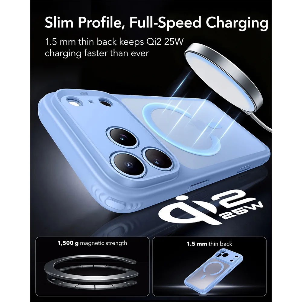 ESR รุ่น Classic Hybrid (Camera Control) - เคส iPhone 18 Pro / 17 Pro - สี Frosted Light Blue 5 ESR รุ่น Classic Hybrid (Camera Control) - เคส iPhone 18 Pro / 17 Pro - สี Frosted Light Blue - Image 5
