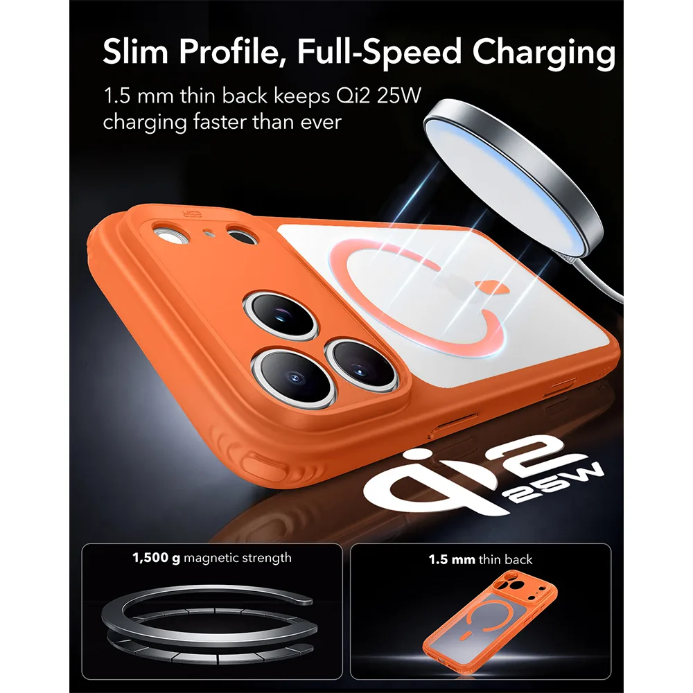 ESR รุ่น Classic Hybrid (Camera Control) - เคส iPhone 18 Pro Max / 17 Pro Max - สี Frosted Orange 5 ESR รุ่น Classic Hybrid (Camera Control) - เคส iPhone 18 Pro Max / 17 Pro Max - สี Frosted Orange - Image 5