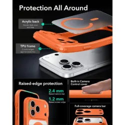 ESR รุ่น Classic Hybrid (Camera Control) - เคส iPhone 18 Pro Max / 17 Pro Max - สี Frosted Orange 9 ESR รุ่น Classic Hybrid (Camera Control) - เคส iPhone 18 Pro Max / 17 Pro Max - สี Frosted Orange