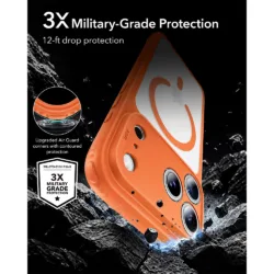 ESR รุ่น Classic Hybrid (Camera Control) - เคส iPhone 18 Pro Max / 17 Pro Max - สี Frosted Orange 8 ESR รุ่น Classic Hybrid (Camera Control) - เคส iPhone 18 Pro Max / 17 Pro Max - สี Frosted Orange