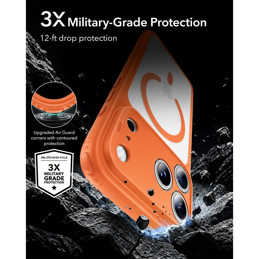 ESR รุ่น Classic Hybrid (Camera Control) - เคส iPhone 18 Pro Max / 17 Pro Max - สี Frosted Orange 3 ESR รุ่น Classic Hybrid (Camera Control) - เคส iPhone 18 Pro Max / 17 Pro Max - สี Frosted Orange - Image 3