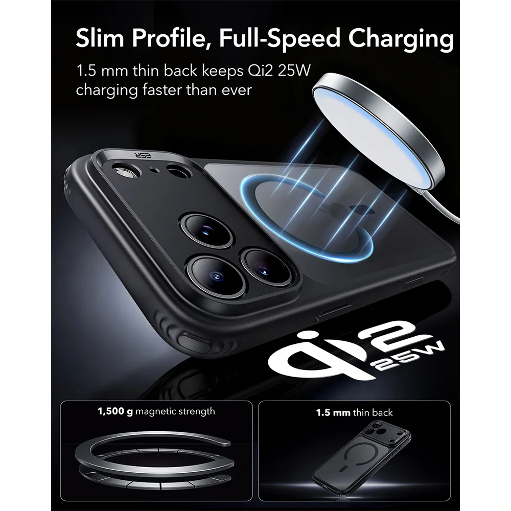 ESR รุ่น Classic Hybrid (Camera Control) - เคส iPhone 18 Pro / 17 Pro - สี Frosted Black 5 ESR รุ่น Classic Hybrid (Camera Control) - เคส iPhone 18 Pro / 17 Pro - สี Frosted Black - Image 5