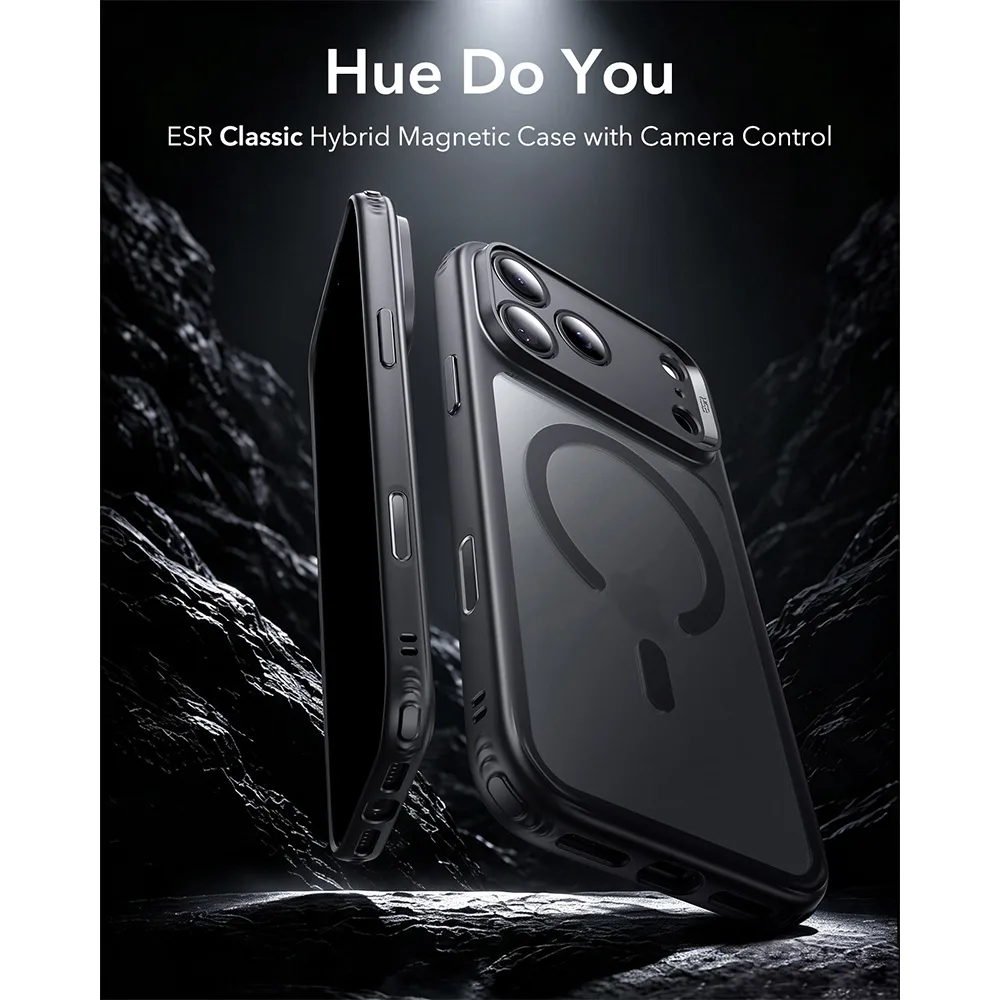 ESR รุ่น Classic Hybrid (Camera Control) - เคส iPhone 18 Pro / 17 Pro - สี Frosted Black 2 ESR รุ่น Classic Hybrid (Camera Control) - เคส iPhone 18 Pro / 17 Pro - สี Frosted Black - Image 2