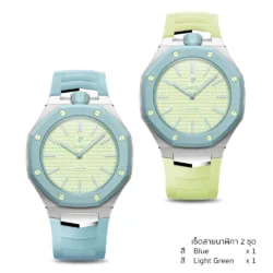 Golden Concept รุ่น Royal Sport Edition - สายนาฬิกาเซ็ตคู่ 2 เส้น - สี BLAUE ACHT (ใช้คู่กับ Royal Pop Swatch x AP)