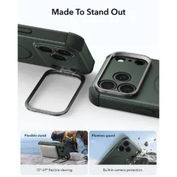 ESR รุ่น Cyber Tough Stash Stand (Camera Control) - เคส iPhone 18 Pro Max / 17 Pro Max - สี Green 12 ESR รุ่น Cyber Tough Stash Stand (Camera Control) - เคส iPhone 18 Pro Max / 17 Pro Max - สี Green