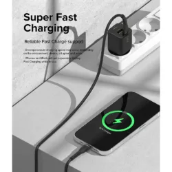 Ringke รุ่น Fast Charging Pastel Cable สายชาร์จ C-to-Lightning 20W ยาว 1.2m - สี Black