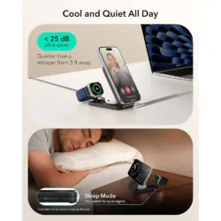 ESR รุ่น Qi2.2 3 in 1 Magnetic Charging Station CryoBoost (35W) - แท่นชาร์จ - สี Black 13 ESR รุ่น Qi2.2 3 in 1 Magnetic Charging Station CryoBoost (35W) - แท่นชาร์จ - สี Black