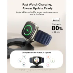 ESR รุ่น Qi2.2 3 in 1 Magnetic Charging Station CryoBoost (35W) - แท่นชาร์จ - สี Black 11 ESR รุ่น Qi2.2 3 in 1 Magnetic Charging Station CryoBoost (35W) - แท่นชาร์จ - สี Black