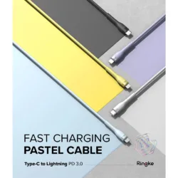 Ringke รุ่น Fast Charging Pastel Cable สายชาร์จ C-to-Lightning 20W ยาว 1.2m - สี Purple