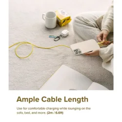 Ringke รุ่น Fast Charging Pastel Cable สายชาร์จ C-to-Lightning 20W ยาว 2m - สี Yellow