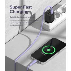 Ringke รุ่น Fast Charging Pastel Cable สายชาร์จ C-to-Lightning 20W ยาว 1.2m - สี Purple