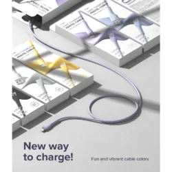 Ringke รุ่น Fast Charging Pastel Cable สายชาร์จ C-to-Lightning 20W ยาว 1.2m - สี Purple