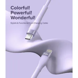 Ringke รุ่น Fast Charging Pastel Cable สายชาร์จ C-to-Lightning 20W ยาว 1.2m - สี Purple