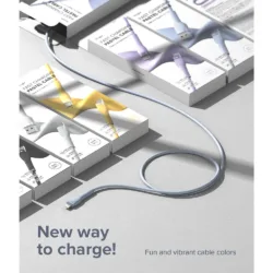 Ringke รุ่น Fast Charging Pastel Cable สายชาร์จ C-to-Lightning 20W ยาว 2m - สี Blue
