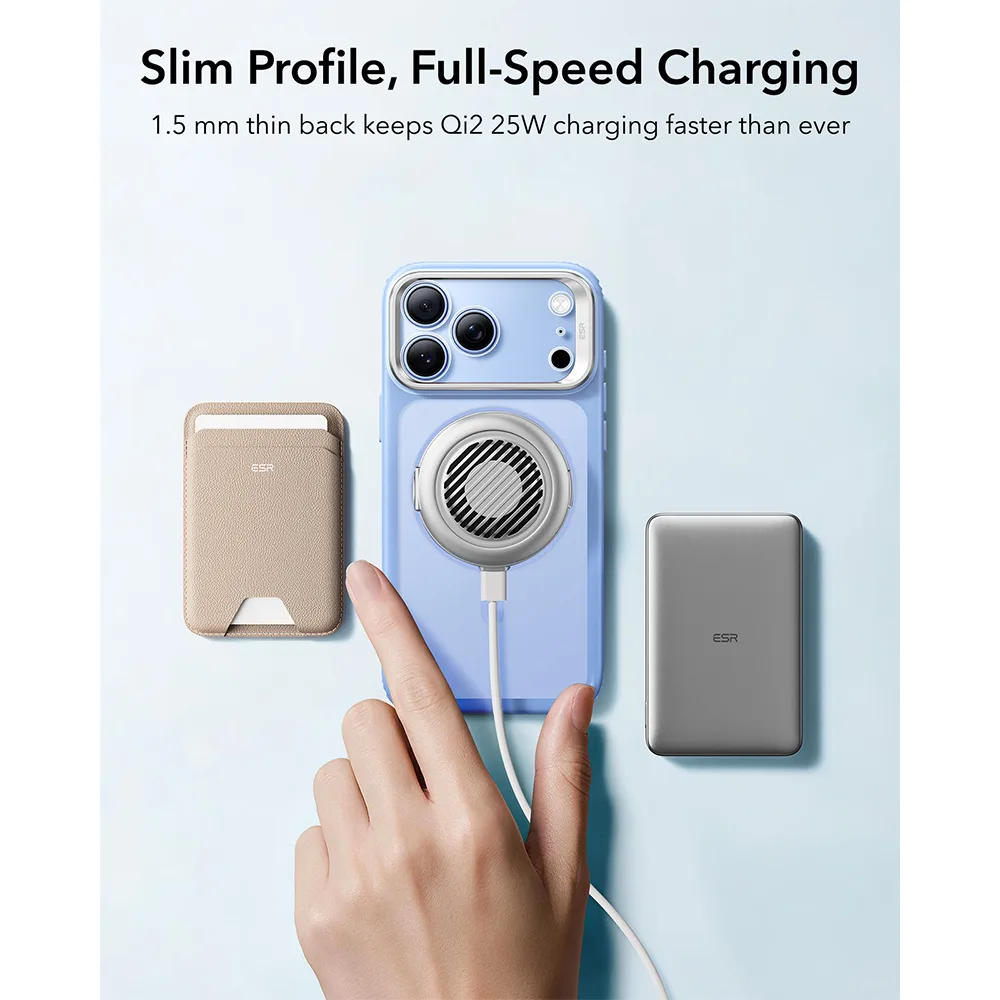 ESR รุ่น Classic Hybrid Stash Stand (Camera Control) - เคส iPhone 18 Pro Max / 17 Pro Max - สี Frosted Light Blue 6 ESR รุ่น Classic Hybrid Stash Stand (Camera Control) - เคส iPhone 18 Pro Max / 17 Pro Max - สี Frosted Light Blue - Image 6