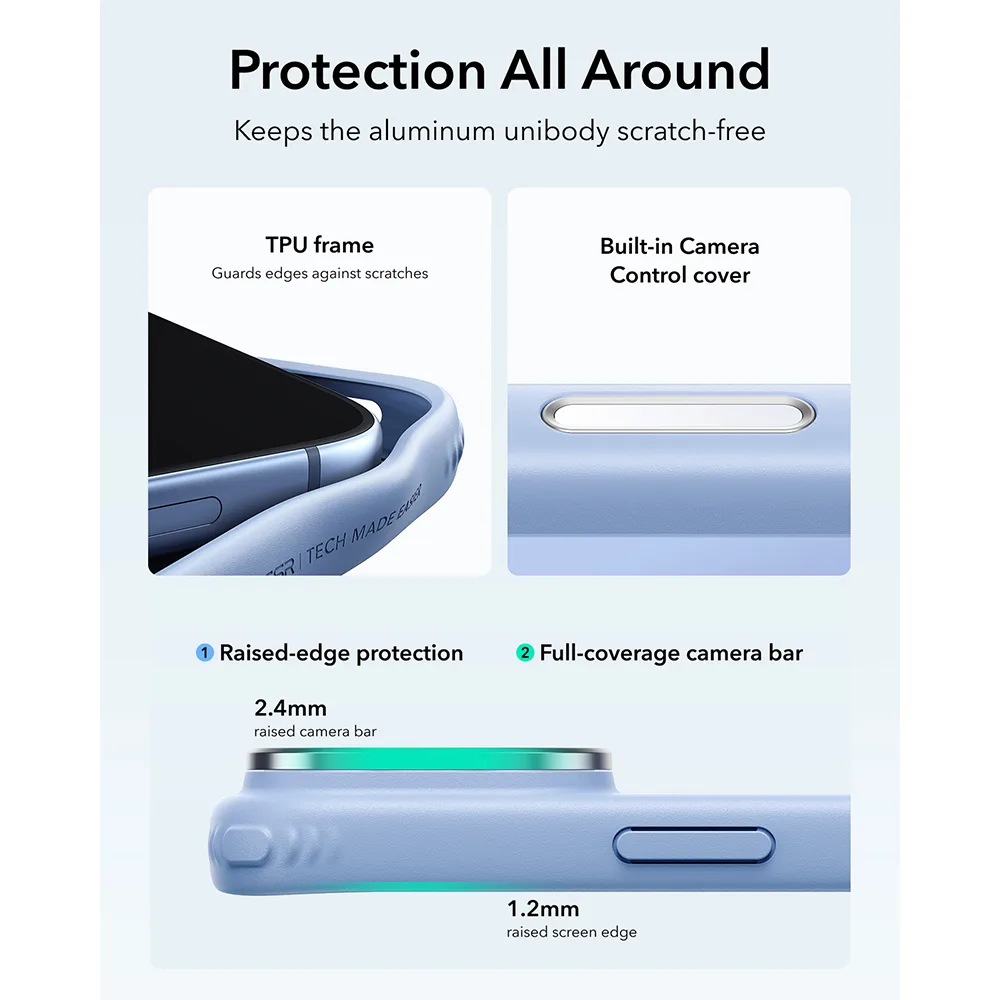 ESR รุ่น Classic Hybrid Stash Stand (Camera Control) - เคส iPhone 18 Pro Max / 17 Pro Max - สี Frosted Light Blue 3 ESR รุ่น Classic Hybrid Stash Stand (Camera Control) - เคส iPhone 18 Pro Max / 17 Pro Max - สี Frosted Light Blue - Image 3
