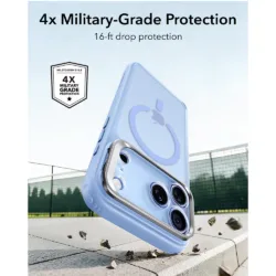 ESR รุ่น Classic Hybrid Stash Stand (Camera Control) - เคส iPhone 18 Pro Max / 17 Pro Max - สี Frosted Light Blue 8 ESR รุ่น Classic Hybrid Stash Stand (Camera Control) - เคส iPhone 18 Pro Max / 17 Pro Max - สี Frosted Light Blue