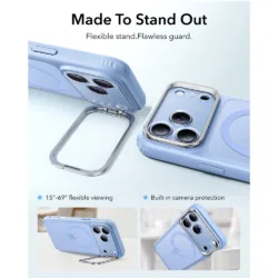 ESR รุ่น Classic Hybrid Stash Stand (Camera Control) - เคส iPhone 18 Pro Max / 17 Pro Max - สี Frosted Light Blue 10 ESR รุ่น Classic Hybrid Stash Stand (Camera Control) - เคส iPhone 18 Pro Max / 17 Pro Max - สี Frosted Light Blue