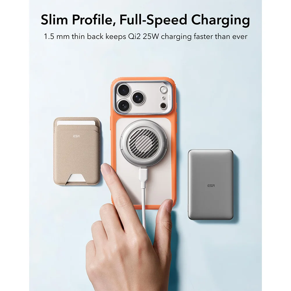 ESR รุ่น Classic Hybrid Stash Stand (Camera Control) - เคส iPhone 18 Pro / 17 Pro - สี Frosted Orange 6 ESR รุ่น Classic Hybrid Stash Stand (Camera Control) - เคส iPhone 18 Pro / 17 Pro - สี Frosted Orange - Image 6