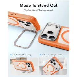 ESR รุ่น Classic Hybrid Stash Stand (Camera Control) - เคส iPhone 18 Pro / 17 Pro - สี Frosted Orange 10 ESR รุ่น Classic Hybrid Stash Stand (Camera Control) - เคส iPhone 18 Pro / 17 Pro - สี Frosted Orange