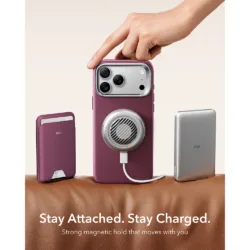 ESR รุ่น Leather Stash Stand (Camera Control) - เคส iPhone 18 Pro / 17 Pro - สี Deep Burgundy 15 ESR รุ่น Leather Stash Stand (Camera Control) - เคส iPhone 18 Pro / 17 Pro - สี Deep Burgundy