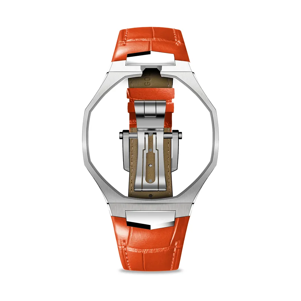 Golden Concept รุ่น Royal Alligator - สายนาฬิกา - สี Orange (ใช้คู่กับ Royal Pop Swatch x AP) 2 Golden Concept รุ่น Royal Alligator - สายนาฬิกา - สี Orange (ใช้คู่กับ Royal Pop Swatch x AP) - Image 2