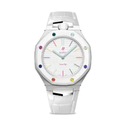 Golden Concept รุ่น Royal Alligator - สายนาฬิกา - สี White (ใช้คู่กับ Royal Pop Swatch x AP)