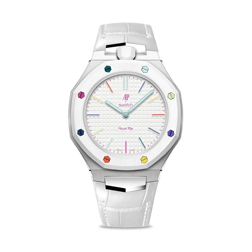 Golden Concept รุ่น Royal Alligator - สายนาฬิกา - สี White (ใช้คู่กับ Royal Pop Swatch x AP) 1 Golden Concept รุ่น Royal Alligator - สายนาฬิกา - สี White (ใช้คู่กับ Royal Pop Swatch x AP)