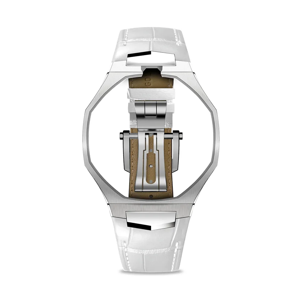 Golden Concept รุ่น Royal Alligator - สายนาฬิกา - สี White (ใช้คู่กับ Royal Pop Swatch x AP) 2 Golden Concept รุ่น Royal Alligator - สายนาฬิกา - สี White (ใช้คู่กับ Royal Pop Swatch x AP) - Image 2