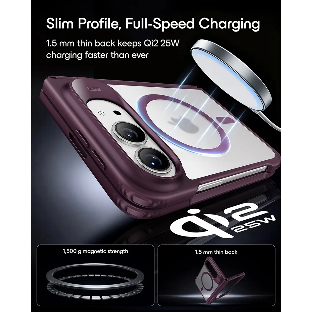 ESR รุ่น Classic Hybrid (Camera Control) - เคส iPhone Duo - สี Deep Burgundy - Image 5
