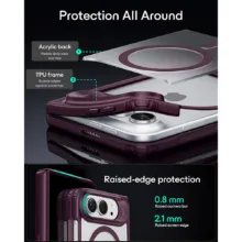 ESR รุ่น Classic Hybrid (Camera Control) - เคส iPhone Duo - สี Deep Burgundy - Image 3