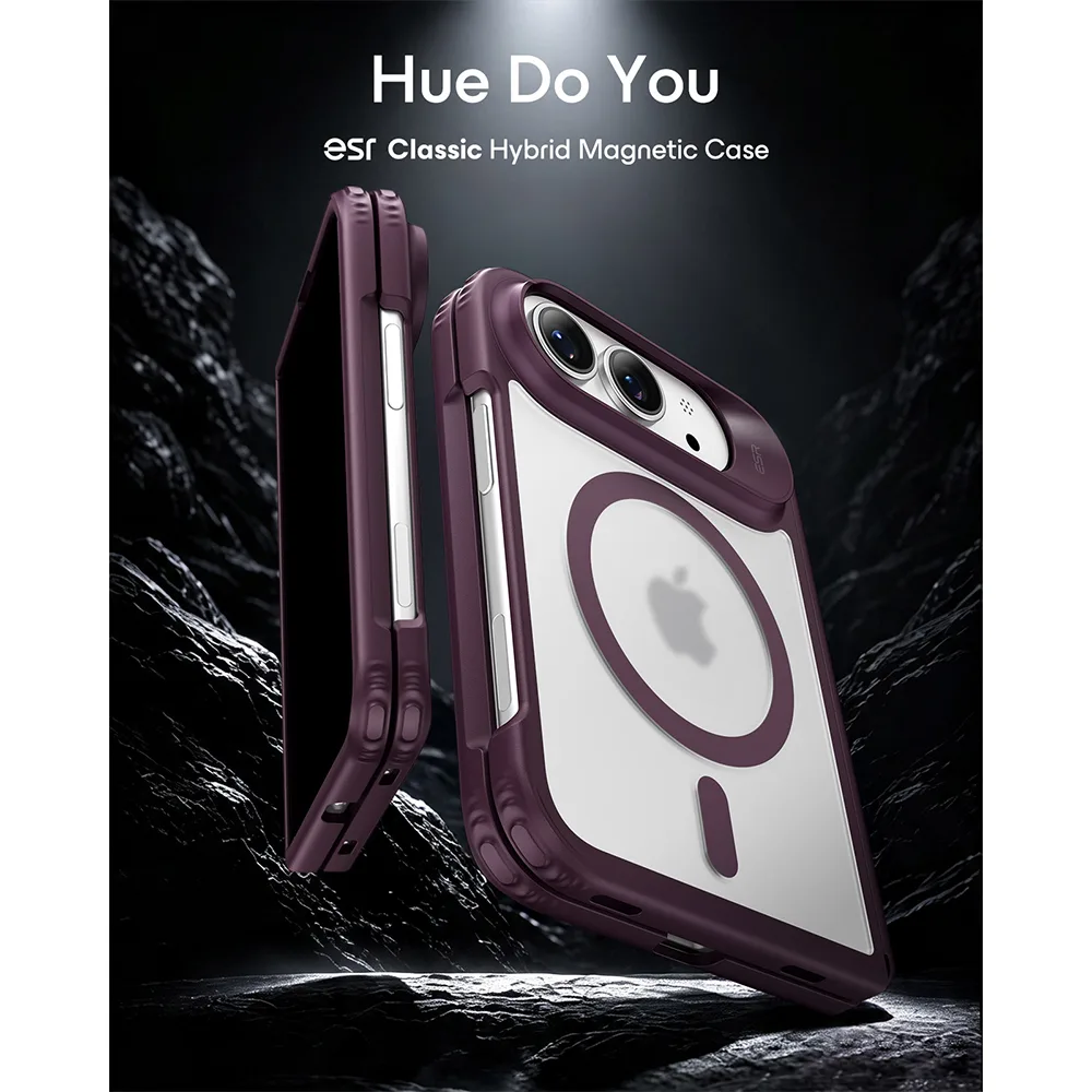 ESR รุ่น Classic Hybrid (Camera Control) - เคส iPhone Duo - สี Deep Burgundy - Image 2