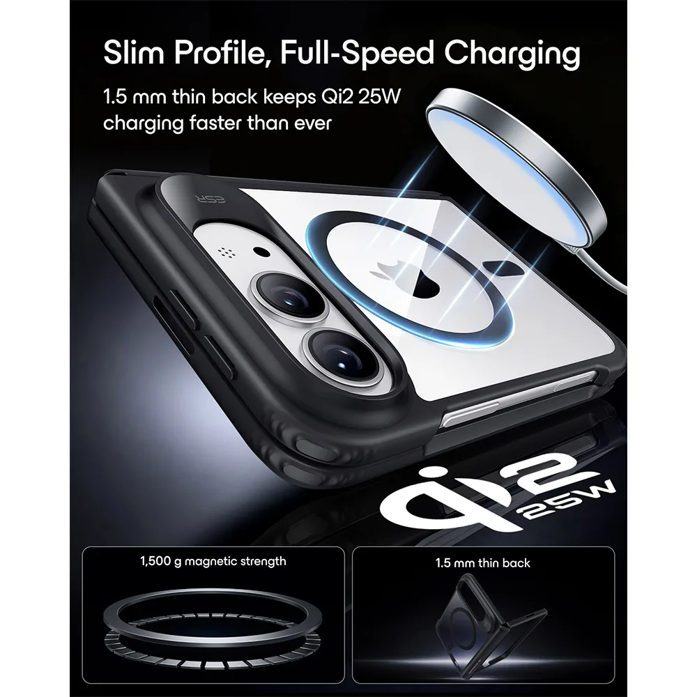 ESR รุ่น Classic Hybrid (Camera Control) - เคส iPhone Duo - สี Clear Black - Image 5