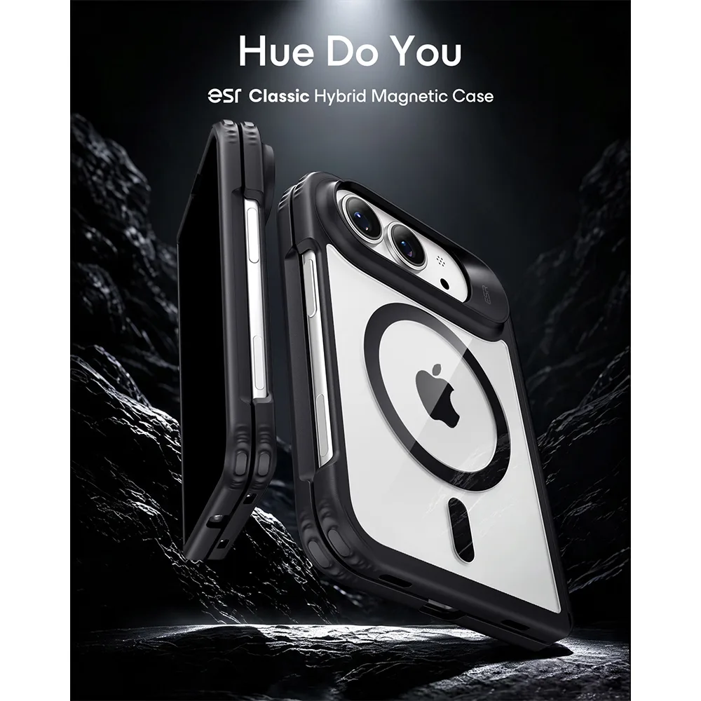 ESR รุ่น Classic Hybrid (Camera Control) - เคส iPhone Duo - สี Clear Black - Image 2